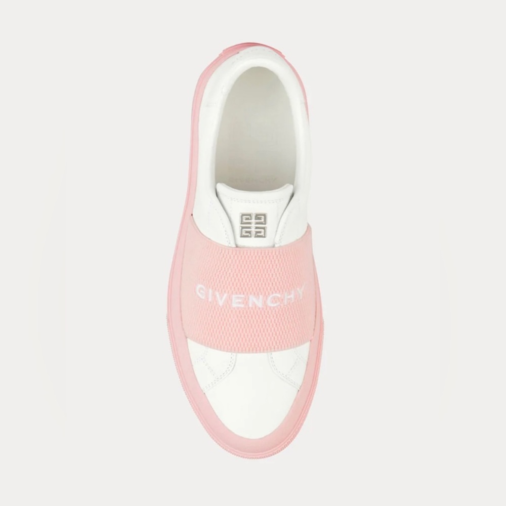 GIVENCHY Authentic-

Leather White / Pink Slip On Sneakers